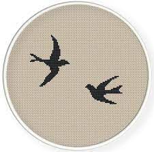 Art fishes silhouette cross stitch pattern in pdf. Instant Downloadfree Shippingcross Stitch Pattern Etsy Cross Stitch Bird Cross Stitch Patterns Cross Stitching