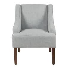 Madison park morton swivel arm chair. Homepop Linen Look Light Blue Classic Swoop Arm Accent Chair K6499 F2206 The Home Depot