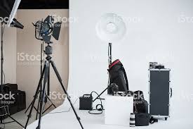 Photo Studio With Lighting Equipment And Digital Camera Stock Photo Download Image Now Istock