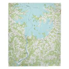 Nc Lake Norman South Nc 1970 Topo Map Blanket In 2019