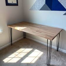 Redditor ksmithbaylor built this gorgeous butcher block and steel pipe workstation, and we love it. Guide To A Diy Butcher Block Desk In Minutes Hardwood Reflections