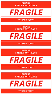 Includes additional handle with care text to reinforce that it's a delicate item. Shipping Label Template Custom Addess Labels Template