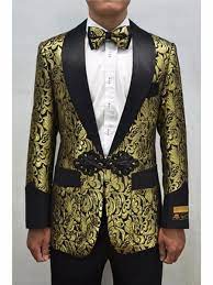 Richly textured and patterned in a blue plaid, this sport coat by suitor cuts a distinguished figure. Alberto Nardoni Brand Men S Gold Black Men S Prom Blazer