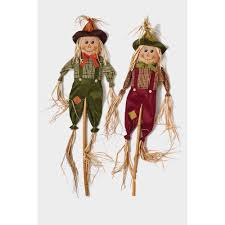 Score scary outdoor halloween decorations such as lit décor, path lights, inflatables, spiders & webs and scarecrows to make your home the spookiest house on the block. Unbranded 60 In Scarecrow On Pole Set Of 2 2637 The Home Depot