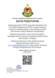 Jabatan imigresen malaysia tingkat 2, kompleks pkns, 40550 shah alam, selangor d.e. Pejabat Imigresen Cawangan Kuala Langat Posts Facebook