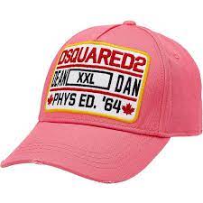 Dsquared2 Cotton Baseball Cap 129 Liked On Polyvore Featuring Men S Fashion Men S Accessories Men S Hats And Pink Hats For Men Clothes Design Pink Cap