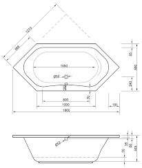 Sechseck badewanne modern decor badewanne badezimmer und. Sechseckbadewanne 180 X 80 X 44 5 Cm Bad Design Heizung