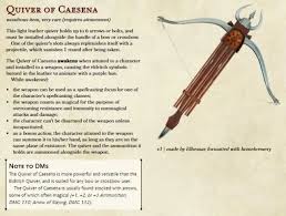 5e Monsters Lynesth S Book Of Wonderful Creatures Leather Quiver Quivers Wonder