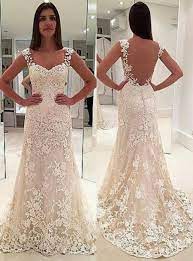 Hochzeitskleid mit sptze und trär. Sexy Weiss Brautkleider Spitze A Linie Trager Hochzeitskleider Online Brautkleider Meerjungfrau Brautkleider Brautkleider Abiballkleider Abendkleider Babyonlinedress De