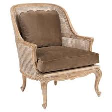 John Richard Bourges French Caned Accent Bergere Brown Velvet Armaccent Chair In 2020 Comfy Chairs Shabby Chic Table And Chairs Chair