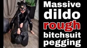 Femdom Bitchsuit Pegging Huge Strapon Strap On Leather Bondage Rough BDSM  Chastity FLR Dominatrix