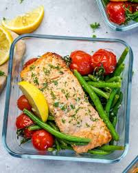 Mix paprika, garlic powder, onion powder, salt, and pepper together in a bowl. Oven Baked Salmon Meal Prep Recipe Healthy Fitness Meals