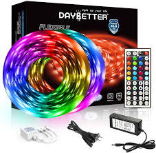 Maybe you would like to learn more about one of these? Amazon Com Daybetter Led Strip Lights 32 8ft 5050 Rgb 300 Leds Color Changing Lights Strip For Bedroom Desk Home Decoration With Remote And 12v Power Supply Home Improvement