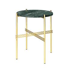 Accent your living room with a coffee, console, sofa or end table. Gubi Ts Coffee Table 40 Cm Brass Green Marble Finnish Design Shop