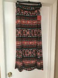 Mossimo Supply Co Womens Jr Med Printed Knit Maxi Skirt
