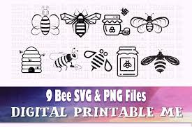 Download Bees Svg Bundle Honey Bee Silhouette Beehive Outline Cute Bee Png By Digitalprintableme Thehungryjpeg Com