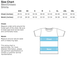 unisex shirt sizing american apparel merch for the movement