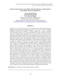 Companies to implement halal logistics practices in malaysia. Pdf Issues Challenges And Strength Of The Halal Industry In Singapore Muis S Experience