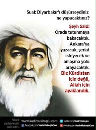 Bu isyan sadece kürt halkının kendi arasında örgütlenmesiyle ortaya. Ustad Kadir Misiroglu On Twitter Seyh Said Efendinin Vefaatinin Sene I Devriyesinde Onu Rahmetle Yad Edelim 29 6 1925