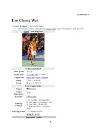 Nama lee chong wei sememangnya tidak asing lagi di kalangan rakyat malaysia terutamanya dalam sukan badminton. Bbm Kfikir