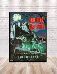 Cj coyote_sc east urban home 'haunted house' print east urban home size: Posters World Haunted Mansion Wall Art Poster Home Decor Print Vintage Artwork Reproduction Unframed Handmade Products