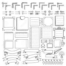 Everything you need to know before you bujo. Bullet Journal Hand Drawn Vector Elements For Notebook Diary Royalty Free Cliparts Vectors And Stock Illustration Image 110386798