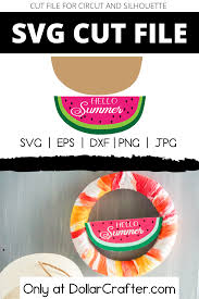 Download Hello Summer Watermelon Svg Cut File Set For Cricut Or Silhouette Dollar Crafter