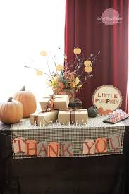 Baby Shower Party Ideas Photo 5 Of 28 Baby Shower Fall Baby Shower Pumpkin Thanksgiving Baby Shower