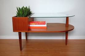Vintage Silkeborg Mid Century Modern Danish Coffee Side End Teak Wood Glass Planter Table Mid Century Modern Furniture Modern Furniture Mid Century Decor