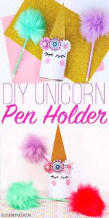 Diy Unicorn Pen Holder This Diy Project For Kids Is Super Cute Create An Adorable Unicorn Pen Holder Or Unicorn Mason Jar Crafts Diy Crafts For Kids Crafts