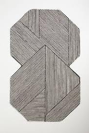 Black And White Illusion Rug Tufted Stripe Illusion Rug In 2020 Odd Shaped Rugs Area Rug Pad Abstract Rug