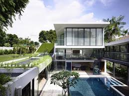 The living room measures 4 meters by 5.2 meters large enough to accommodate guests of the family. Andrew Road 3 Storey Bungalow Contemporary House Exterior Singapore By Gessi Singapore Houzz Uk