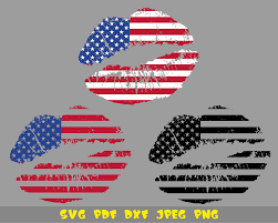 Lips Shaped Usa Flag Svg Png Dxf Pdf Jpg Files Etsy Stencil Template Lip Shapes Dxf