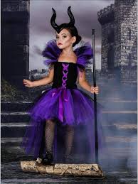 Girls Purple Black Maleficent Inspired Halloween Tutu Dress Deguisement Halloween Deguisement Malefique Robe Enfant
