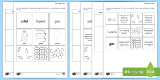 Miss morrison physical science key terms: Solid Liquid Gas Worksheet Teacher Made