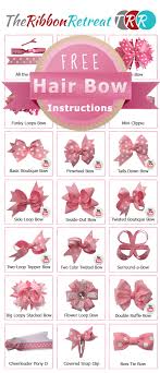 Glue the two ribbons with some fabric glue, placing the smaller ribbon on top of the larger one. Hair Bow Instructions Http Www Theribbonretreat Com Catalog Free Hairbow Instructions Aspx Hair Bow Instructions Hair Bow Tutorial Diy Hair Bows
