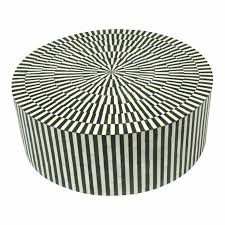 However, they could also perform a number of other functions. Black Striped Round Bone Inlay Coffee Table Elephanta Exports