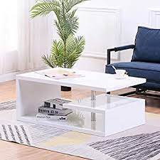 Modanuvo Hope Modern White Gloss Oak Extending Storage Coffee Table With Drawer Amazon Co Uk K Coffee Table With Drawers Oak Furniture Living Room Office