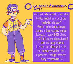 Intersex refers to people born with physical and biological characteristics that are more diverse than stereotypical definitions of male or female bodies. Intersexawarenessday Hashtag On Twitter
