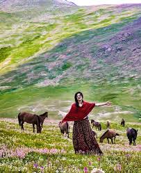 Beautiful Kashmir And Beautiful Kashmiri Girl Kashmir Beautiful Painting