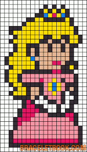 Alpha Friendship Bracelet Pattern 11176 Braceletbook Com Pixel Art Pattern Perler Bead Mario Perler Bead Art