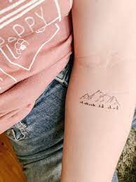 Minimal Tattoo Mountain Tattoo Tattoo Set Fine Line Tattoos Mountain Tattoo