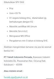 Awalnya pabrik yakult berada di jakarta. Loker K3 Photos Facebook