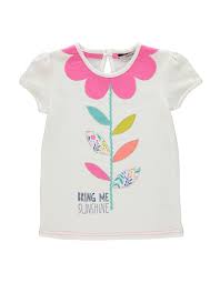 Sew T Shirt Flower Print T Shirt Kids George At Asda Kids Outfits Kids Fashion Kids Tshirts