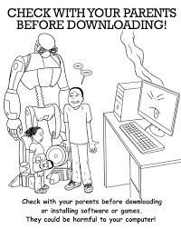In the united states the fire code also fire prevention code or fire safety code is a model code adopted by the state or local jurisdiction and enforced by fire prevention officers within municipal. Internet Safety Coloring Page Coloring Home
