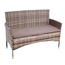 30+ elegant bild rattanbank garten / rattanbank ga. Gartenbank Rattan Gartenmobel 2 Sitzer Rattanmobel Sitzbank Sitzkissen Braun