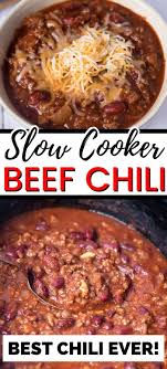 Slow Cooker Beef Chili In 2020 Chili Recipe Crockpot Slow Cooker Chili Beef Slow Cooker Chili Recipe