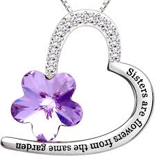 Check spelling or type a new query. Buy Alov Jewelry Sterling Silversisters Are Flowers From The Same Garden Love Heart Purple Crystal Cubic Zirconia Pendant Necklace Online In Indonesia B015xi6nrm