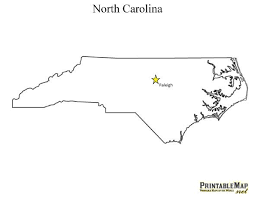 Print State Capital Map Of North Carolina North Carolina Map Nc Map Nc Tattoo