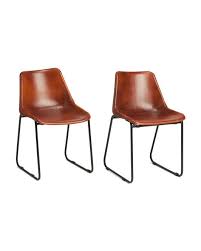 Set Of 2 Leather Accent Chairs Leather Accent Chair Leather Dining Chairs Chair